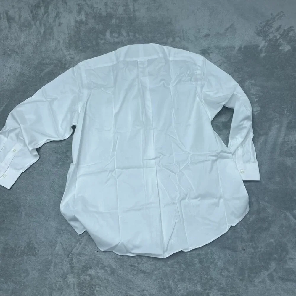 Kirkland Signature Men’s Traditional Fit Non-Iron White Dress Shirt 17.5 6995 - Picture 6 of 7